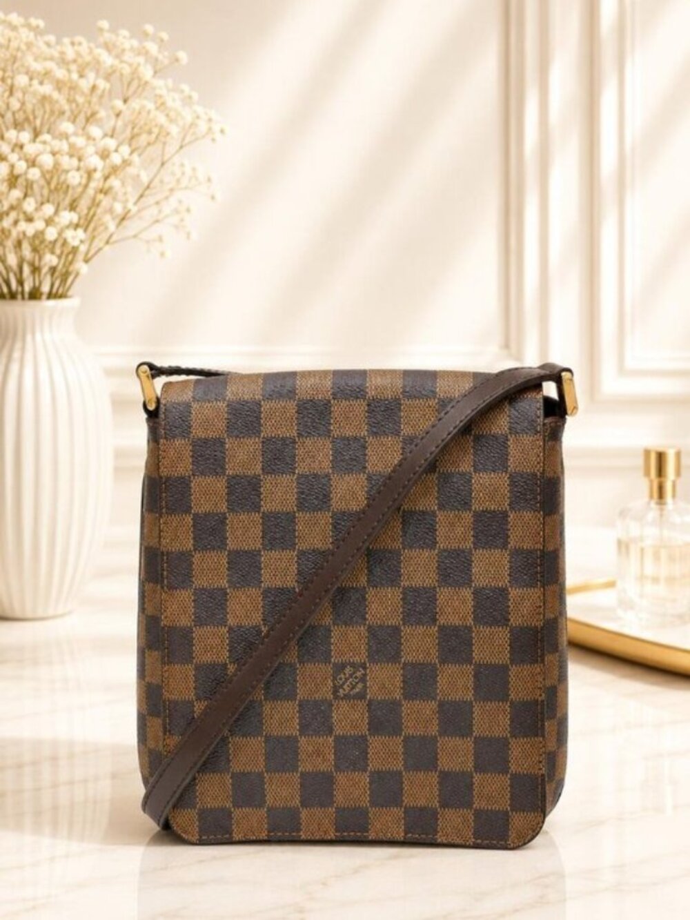 Authentic Louis Vuitton Musette Salsa Damier Ebene Shoulder Bag